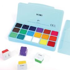 INK LAB HIMI Gouache Paint Kit 18 Vibrant Colors Non Toxic Paints Jelly Cup