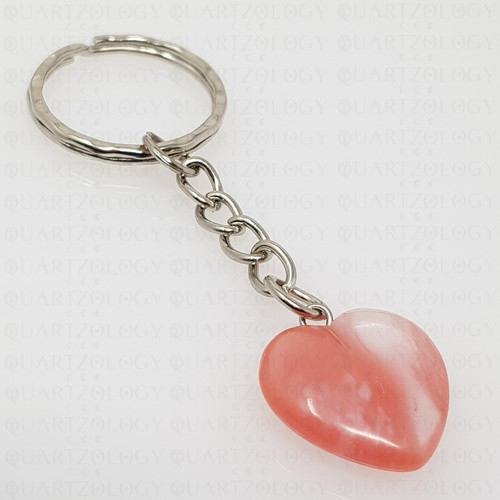 Cherry quartz heart - cherry,
