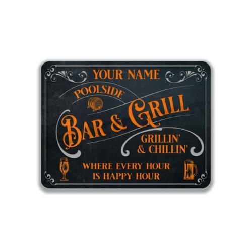 Personalized poolside bar and - poolside,