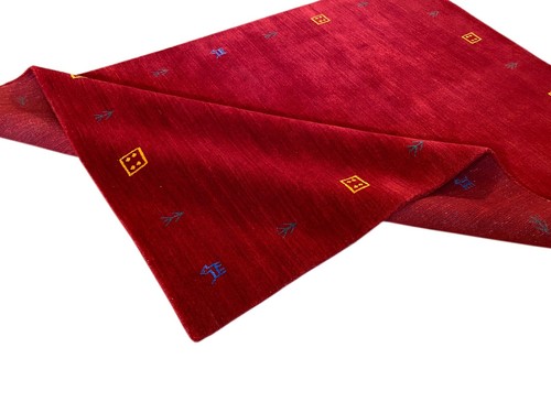 Gabbeh carpet red 100 wool - gabbeh,