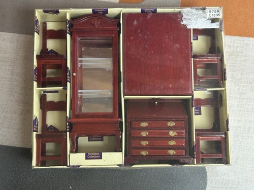 Dolls house mahogany dining - mahogany,