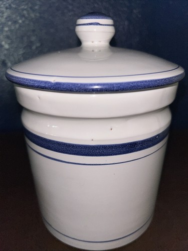 Vintage italy white canister - vintage,