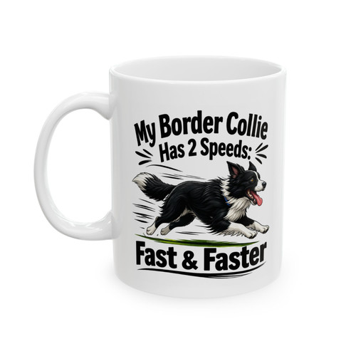 Border collie mug 11oz fast - collie,