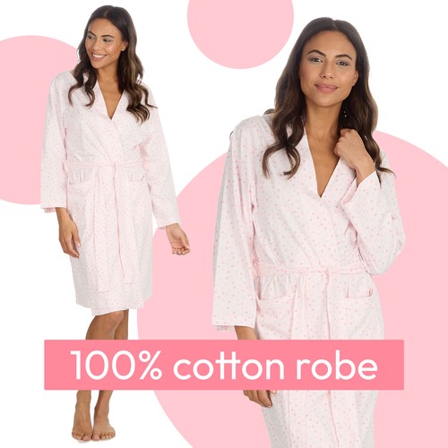 Ladies jersey kimono robe - ladies,