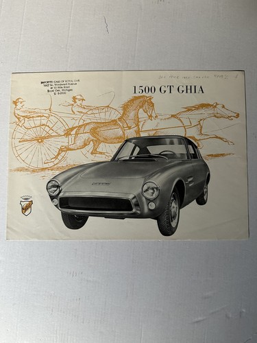 Ghia 1500 coupe - 1500, sales