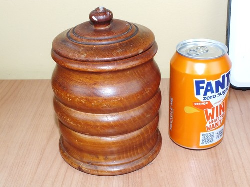 Vintage turned tobacco jar - vintage,