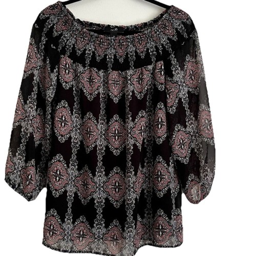 Agb smocked peasant blouse - peasant, m