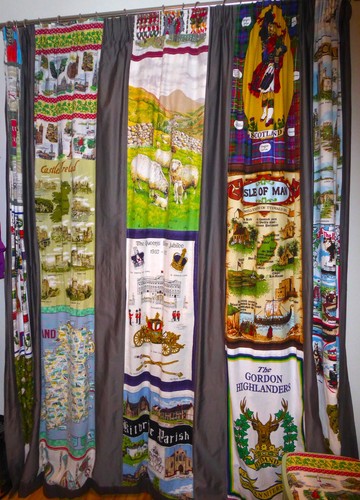 Lined door curtain vintage