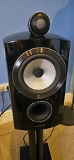 Bowers and Wilkins 805 D3 speaker pair in gloss black with stands
