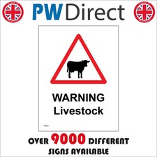 SIGN Warning Livestock Cattle