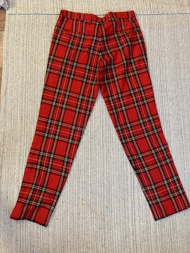 Red tartan trousers - red, murray