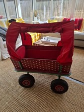 Red Retro Wagon Pull-Along Wagon, Trolley Festival