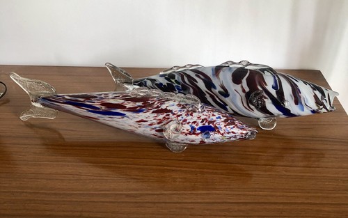 Murano coloured glass fish - glass,
