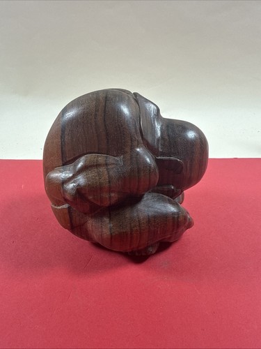Vintage wooden weeping buddha - wooden,