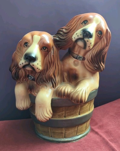 Spaniel puppies bucket - spaniel, in