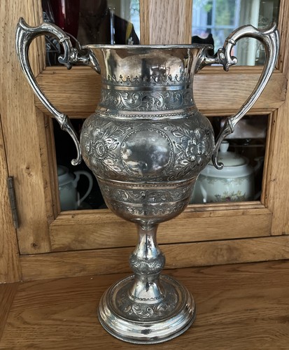 Antique silver plated trophy - silver,