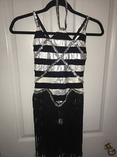 Girls Black Tap Modern Latin Dance Outfit Costume One piece halter neck leotard