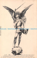 R328752 St Michael Archangel a Statue by Fremiet placed at the top of the spire