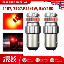 2x BAY15D 1157 Red LED Tail