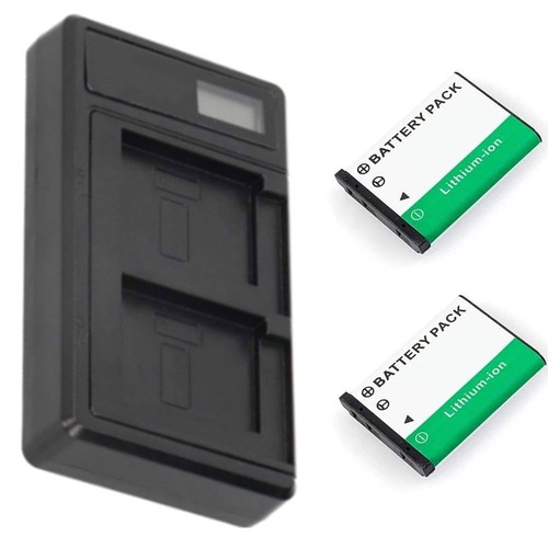 2pcs battery dual - &, charger
