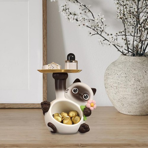 Resin cat statue kitten - resin,