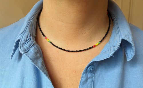 Handmade beaded choker style - beaded,
