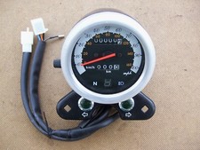 Universal Digital Motorcycle MPH Dual Odometer Speedometer UK 12V Used Untested