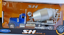Welly Super Haulier Peterbilt 379 Cement Mixer blue & silver 1:32 scale
