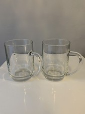 Set Of 2 Clear Glass Beer