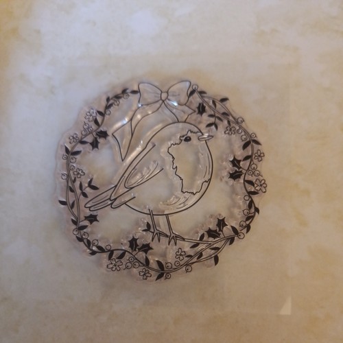 Christmas robin wreath - wreath, clear