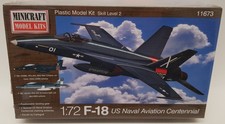 Minicraft Model Aircraft Kit 11673 1/72 Scale F-18 US Naval Aviation Centennial