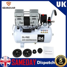 24 Litre Air Compressor 900W For Inflator & Air Tools 118 PSI Low Noise Oil Free