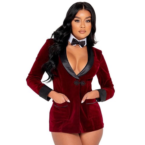 Playboy costume velvet smoking - costume,