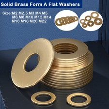 M14 M16 M18 M20 M22 M24 Solid Brass Washers Form A Thick To Fit Bolts & Screws