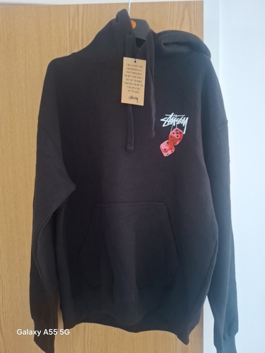 Stussy black hoodie size mwith - hoodie,