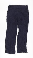 BHS Women's Blue Cropped Trousers Size 10