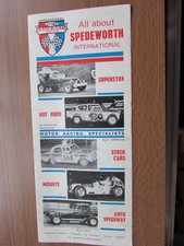 Spedeworth stock car racing leaflet 1970s
