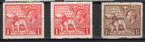 Kgv 1924 wembley set - gb,
