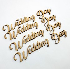 Wedding day Word Cutout 4 pack