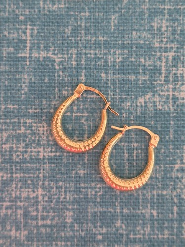 9ct 375 gold hoops creole - 375,