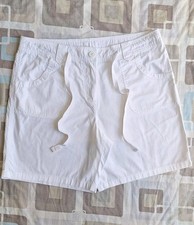 TU White Cotton Shorts - Size