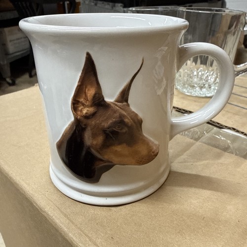 Doberman dog mug pinsher - doberman, 3d