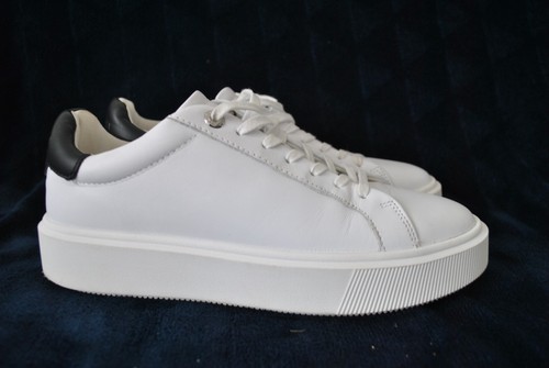 White leather lace women - up, women's
