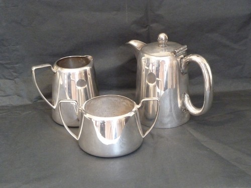 Silver soldered plated tea - , set
