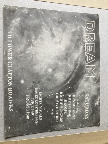 Rave flyer 1990 dream - flyer, lower