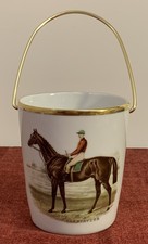 Vintage Horse Themed Ice Bucket, Derby Winners, Gladiateur 1865, Favonius 1871