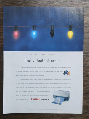 2002 vtg print canon bubble - vtg, ad