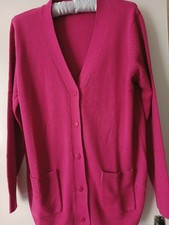 LADIES CARDIGAN, STRAWBERRY