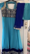 Indian Anarkali Dress Green /blue