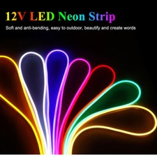 ✅ 12V LED Strip Lights Flexible Neon Flex Rope Lights Waterproof DIY Lighting UK